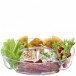 Serve Multi Platter Round 13.75 in Clear