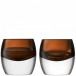 Whisky Club Tumbler 8 oz Peat Brown, Set of 2