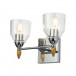 Felice 2-Light Vanity-Light Silver With Gold Accents
