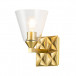 Alpha 1-Light Wall Sconce With Glass