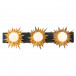 Soleil 3-Light Bath Bar Vanity Gold And Zinc