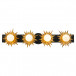 Soleil 4-Light Bath Bar Vanity-Light Gold And Zinc