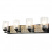 Arcadia 4-Light Bath Bar Black And Silver