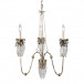 Flambeau's Venetian 3-Light Mini Chandelier Distressed White Bronze and Crystal