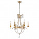 6-Light Empire Gold and Silver Chandelier