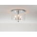 Rampart 3-Light Hammered detail flush mount Chrome