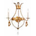 Monteleone 2-Light Sconce Gold Leaf with Crystal Beading