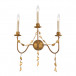 Mosaic 3-Light Flambeau Inspired Wall Sconce Antique Gold