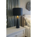 Neo Black Buffet Table Lamp By Lucas McKearn with Distressed Gold accents and inside of Shade