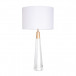 Monroe Clear Faceted Tall Buffet Lamp with Drum shade and Matte Gold accent Crystal base