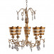 Tivoli 5-Light Striped Gold Shaded 30 Unique Chandelier