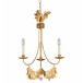 Sweet Olive French Rustic 3-Light Antiqued Gold Mini Chandelier