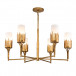 Sawgrass 6 Lt Chandelier Gold Leaf