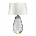 Large Lena Table Lamp Smoke with Off White Satin Shade