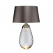 Large Lena Table Lamp Smoke with Brown Satin Shade