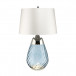 Small Lena Table Lamp Smoke with Off White Satin Shade
