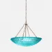 Aitana Tropical Blue/Gold Translucent Resin/Metal 5-Chain Chandelier 30"D x 25"H