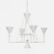 Bristol White Textured Iron Chandelier 38"D x 29"H