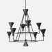 Bristol Black Bronze Smooth Iron Chandelier