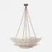 Mazen White/Antiqued Gold Cotton Cord/Metal Chandelier
