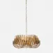 Milano 30"D x 14"H Brushed Gold Wood/Metal Chandelier
