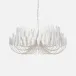 Milano Brushed White Wood/Metal Chandelier