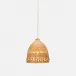 Vishal Pendant 24"D x 28"H Light Brown/Brushed Gold Rattan Peel/Wood/Metal Chandelier
