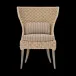 Arla Indoor/Outdoor Dining Chair Natural 30"W x 27"D x 40"H Twisted Faux Rope Clyde Beige Plaid High-Performance Fabric