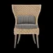 Arla Indoor/Outdoor Dining Chair Natural 30"W x 27"D x 40"H Twisted Faux Rope Clyde Charcoal Plaid High-Performance Fabric