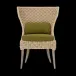 Arla Indoor/Outdoor Dining Chair Natural 30"W x 27"D x 40"H Twisted Faux Rope Lambro Olive High-Performance Boucle