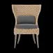 Arla Indoor/Outdoor Dining Chair Natural 30"W x 27"D x 40"H Twisted Faux Rope Weser Ash High-Performance Fabric