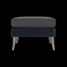 Arla Indoor/Outdoor Ottoman Navy 24"W x 18"D x 18"H Twisted Faux Rope Pagua Graphite High-Performance Fabric