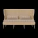 Arla Indoor/Outdoor Sofa Natural 75"W x 33"D x 44"H Twisted Faux Rope Clyde Beige Plaid High-Performance Fabric