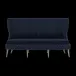 Arla Indoor/Outdoor Sofa Navy 75"W x 33"D x 44"H Twisted Faux Rope Lambro Navy High-Performance Boucle