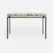 Benjamin Console Table Flat Black Steel 48"L x 18"W x 31"H Shell Silver Mother of Pearl