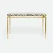 Benjamin Console Table Texturized Gold Steel 48"L x 18"W x 31"H Shell Silver Mother of Pearl