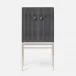 Benjamin Cabinet Cool Gray Texturized Silver 30"L x 16"W x 62"H Realistic Faux Shagreen Steel