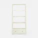 Conrad Bookcase Off-White 36"L x 14"W x 79"H Faux Raffia