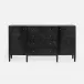 Conrad Deep Drawer Buffet Black Faux Raffia 64"L x 18"W x 34"H