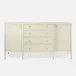 Conrad Deep Drawer Buffet Off-White Faux Raffia 64"L x 18"W x 34"H