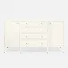 Conrad Deep Drawer Buffet Pristine Faux Raffia 64"L x 18"W x 34"H