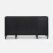 Conrad Buffet Black 76"L x 18"W x 38"H Faux Raffia