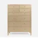 Conrad Tallboy 42"L x 20"W x 54"H Champagne Faux Raffia