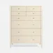 Conrad Tallboy 42"L x 20"W x 54"H Off-White Faux Raffia