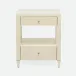 Conrad Nightstand Off-White Faux Raffia 18"L x 18"W x 22"H