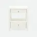 Conrad Nightstand Pristine Faux Raffia 18"L x 18"W x 22"H