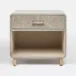 Dante Nightstand Storm Full-Grain Leather