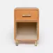 Dante Nightstand Aged Camel Full-Grain Leather 18"L x 18"W x 28"H