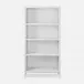 Isla Bookcase 36"L x 16"W x 72"H White Peeled Rattan