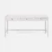 Isla Desk White Peeled Rattan 64"L x 30"W x 31"H